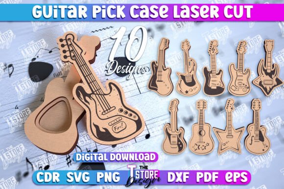 Download Guitar Pick Case Bundle | Picks Holder - Bundle Collection