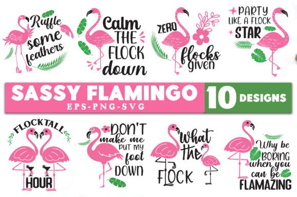 Download Sassy Flamingo SVG Bundle - Bundle Collection