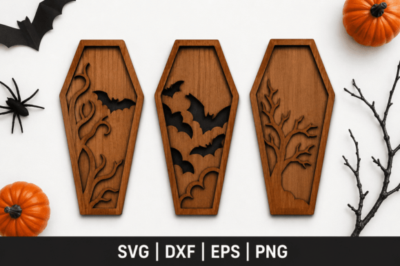 Download Halloween Coffin Wall Decor SVG Bundle - Bundle Collection