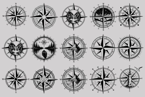 Download Compass Rose SVG Bundle | Vintage Nautic - Bundle Collection