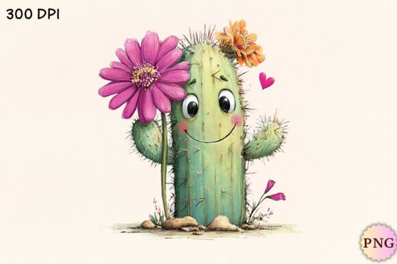 Download Whimsical Cactus Valentine's Day PNG - Premium Bundle
