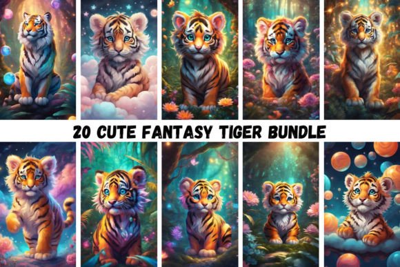Download 20 Fantasy Tiger Cubs Bundle - Bundle Collection